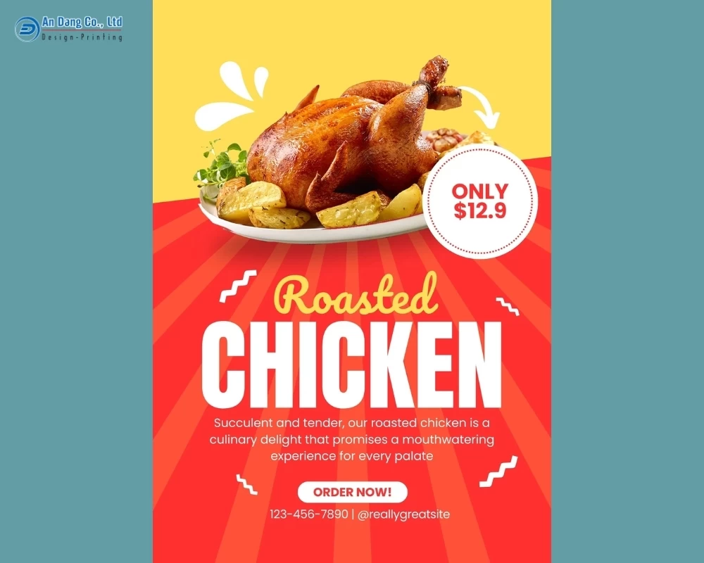 Mẫu 26 - tờ rơi giới thiệu tiệm gà