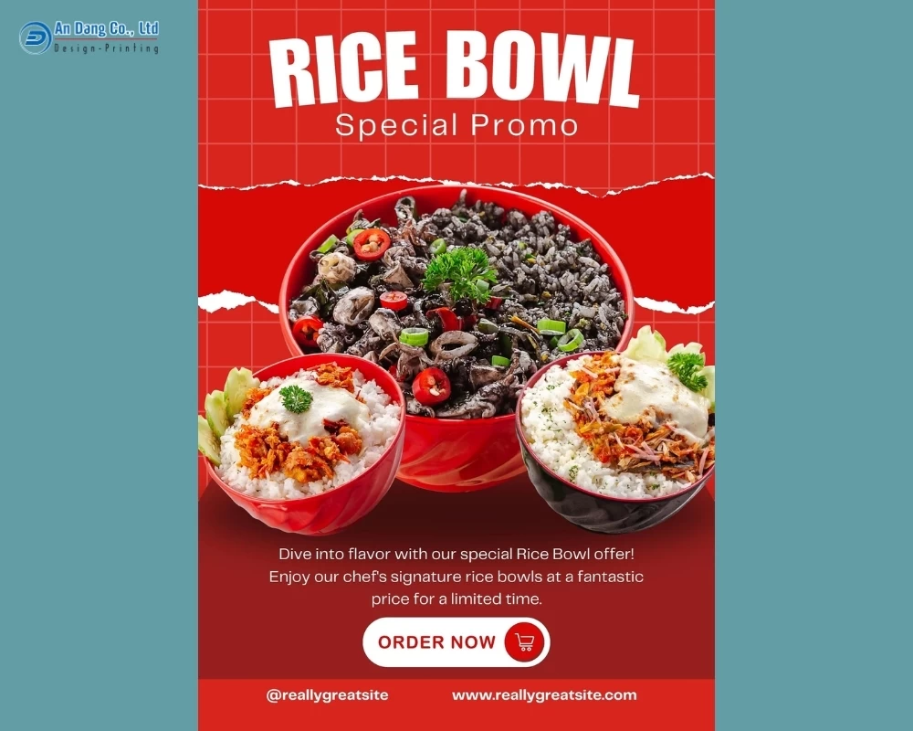 Mẫu 28 - tờ rơi giới thiệu quán cơm