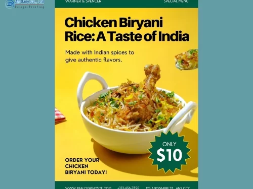 Mẫu 30 - tờ rơi quán ăn Ấn Độ