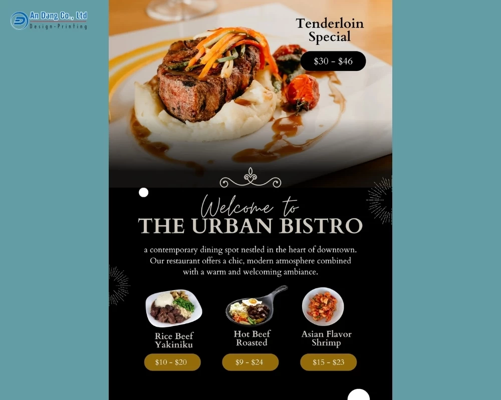 Mẫu 36 - tờ rơi nhà hàng cao cấp