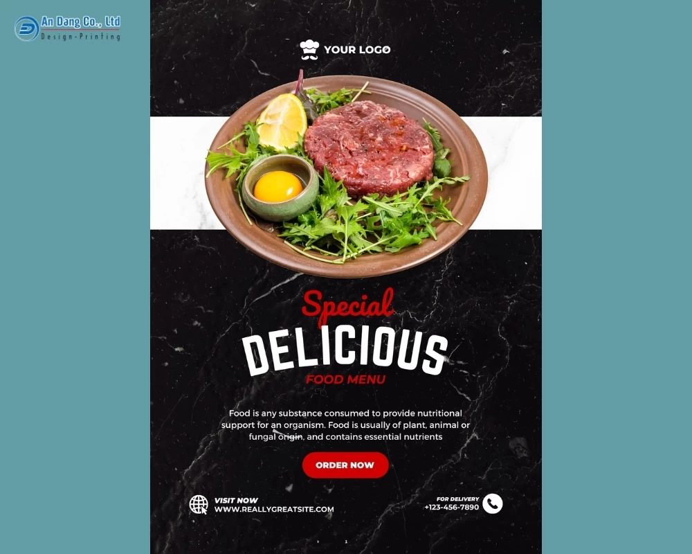 Mẫu 37 - tờ rơi quảng cáo món ngon nổi bật của quán ăn