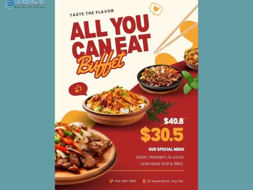 Mẫu 38 - tờ rơi quảng cáo chương trình ưu đãi của quán BBQ