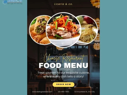 Mẫu 3 - tờ rơi giới thiệu nhà hàng Trung Quốc