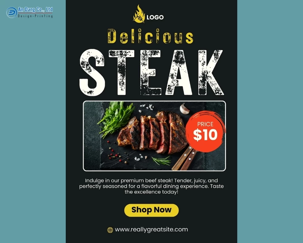 Mẫu 39 - tờ rơi quảng cáo quán thịt nướng