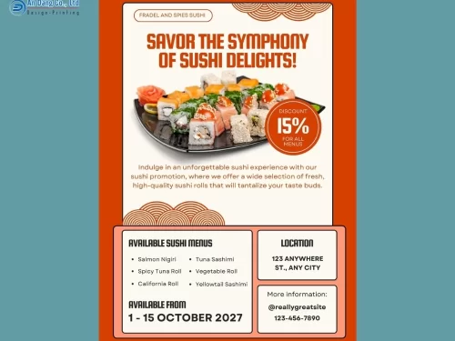 Mẫu 47 - tờ rơi quảng cáo tiệm sushi Nhật