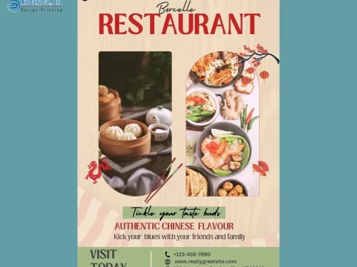 Mẫu 4 - tờ rơi quảng bá nhà hàng Trung Quốc