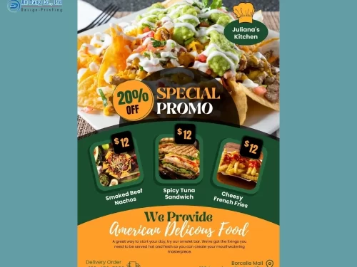 Mẫu 51 - tờ rơi quán ăn bắt mắt, ấn tượng