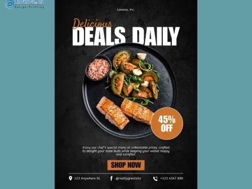 Mẫu 52 - tờ rơi quảng cáo chương trình ưu đãi của nhà hàng