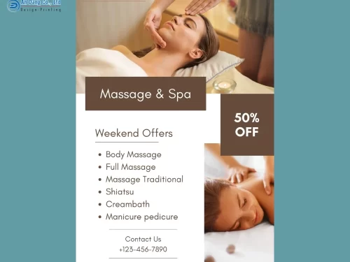 Mẫu 10 - tờ rơi spa quảng cáo ưu đãi giảm giá 50%