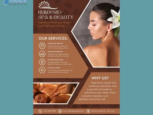 Mẫu 11 - tờ rơi quảng cáo dịch vụ spa và làm đẹp