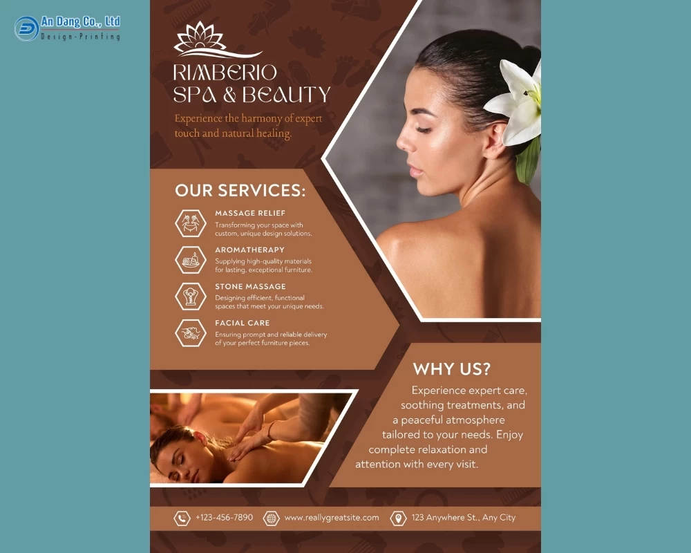 Mẫu 11 - tờ rơi quảng cáo dịch vụ spa và làm đẹp