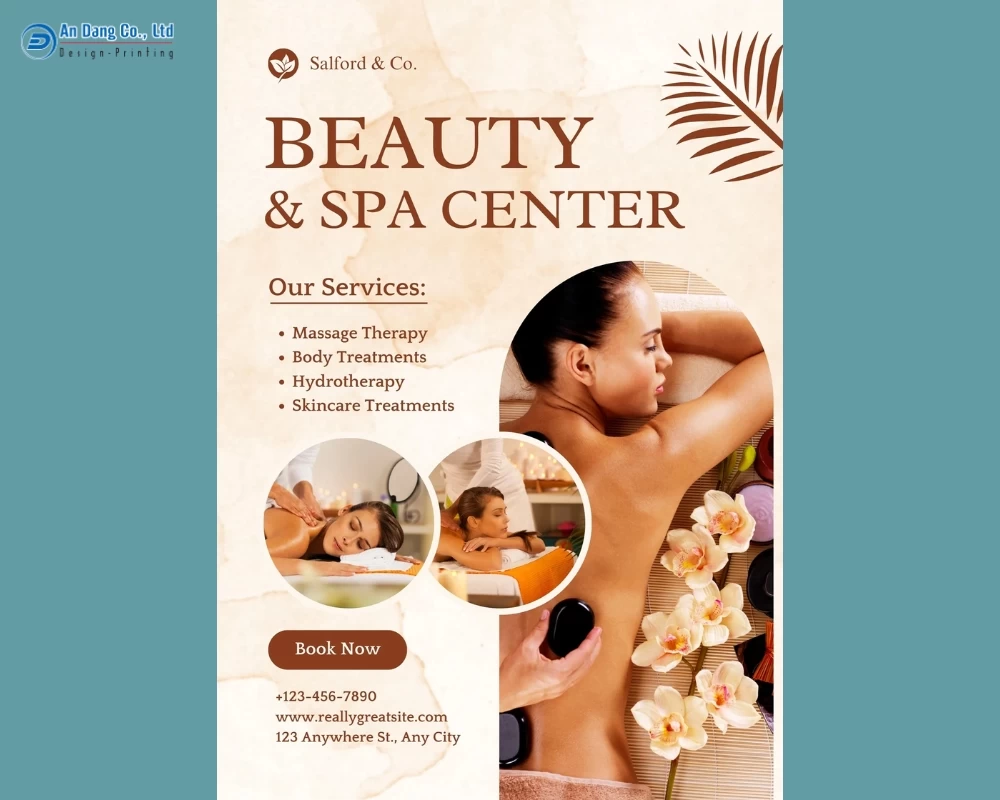 Mẫu 12 - tờ rơi spa đơn giản