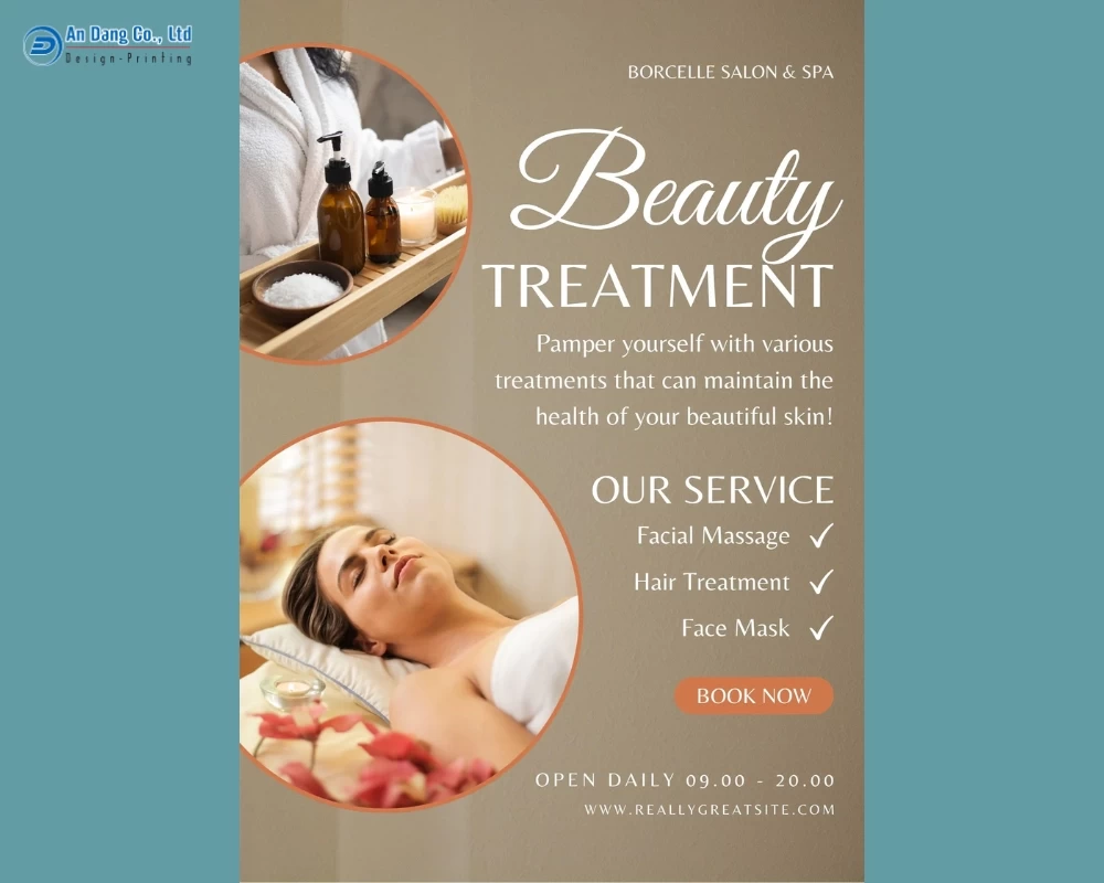Mẫu 15 - tờ rơi quảng cáo đơn vị spa làm đẹp