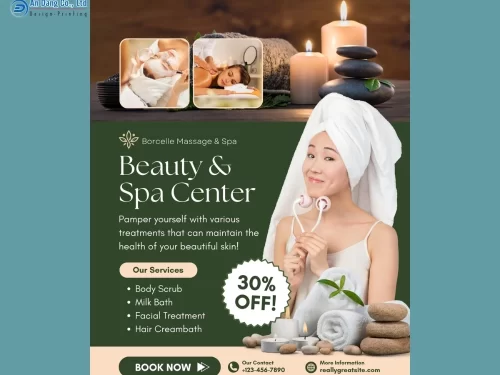 Mẫu 16 - tờ rơi quảng cáo trung tâm spa và làm đẹp