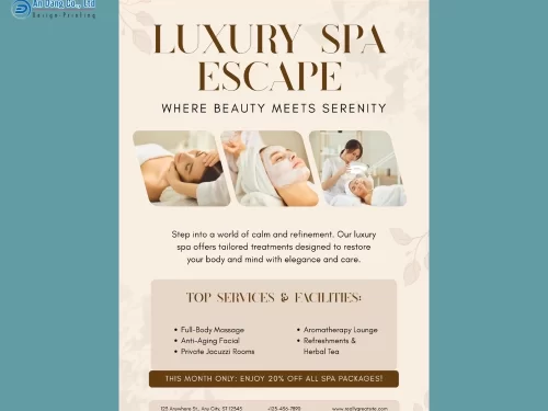 Mẫu 17 - tờ rơi quảng cáo cơ sở spa cao cấp
