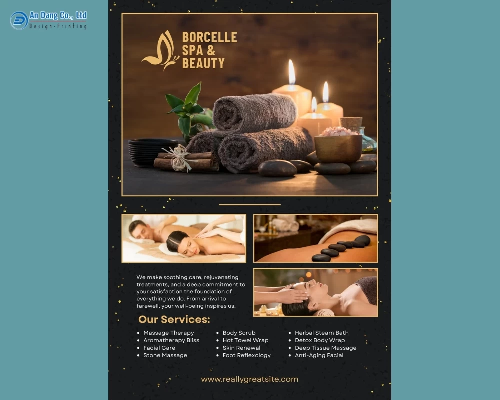 Mẫu 18 - tờ rơi spa đẹp mắt, nổi bật