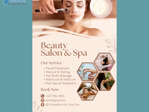 Mẫu 19 - Tờ rơi giới thiệu dịch vụ spa và làm đẹp