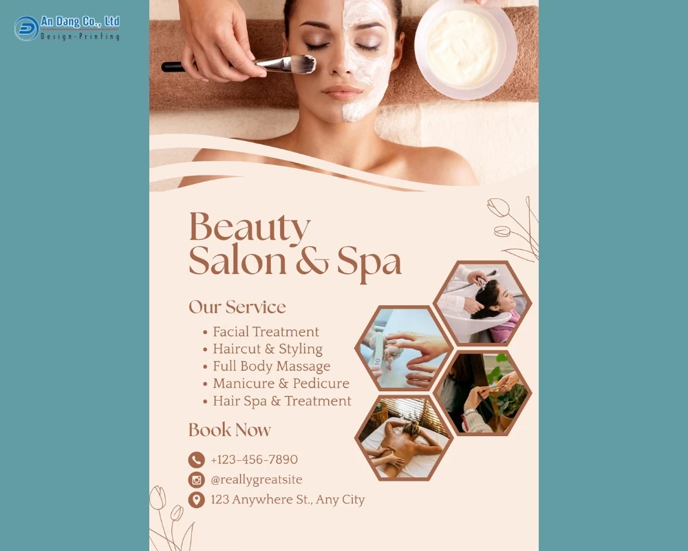 Mẫu 19 - Tờ rơi giới thiệu dịch vụ spa và làm đẹp