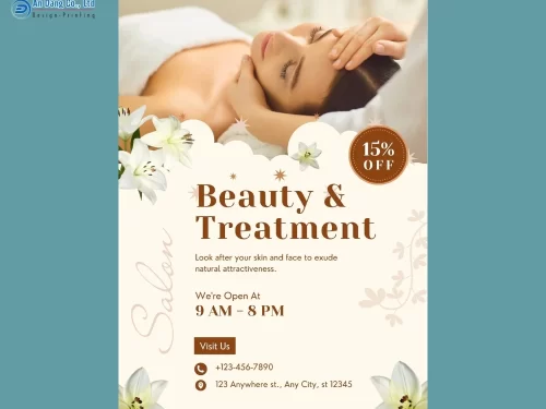 Mẫu 20 - tờ rơi spa đề cập giảm giá 15%