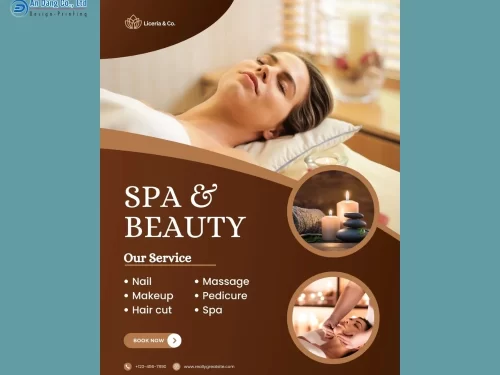 Mẫu 2 - tờ rơi quảng cáo dịch vụ spa và làm đẹp