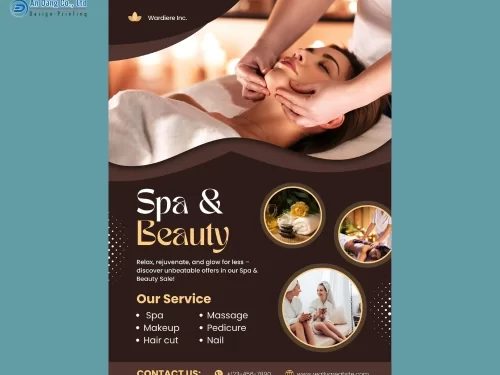 Mẫu 3 - tờ rơi giới thiệu các gói dịch vụ spa