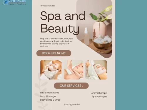 Mẫu 4 - tờ rơi spa cao cấp