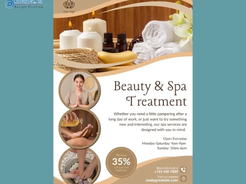 Mẫu 7 - tờ rơi giới thiệu cơ sở spa