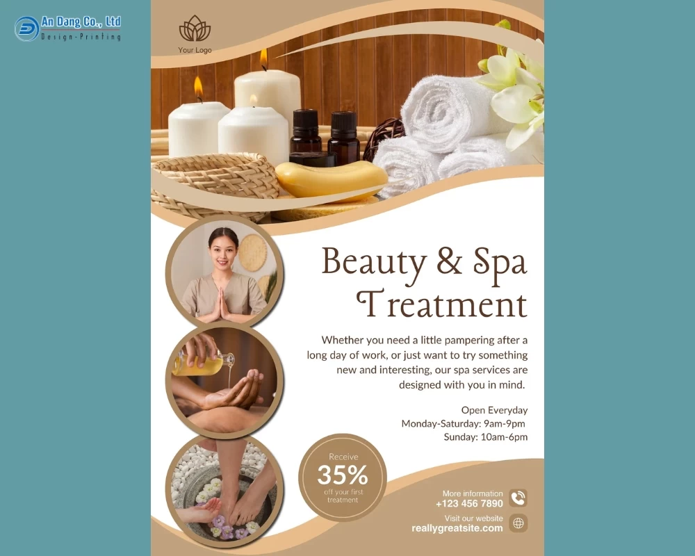 Mẫu 7 - tờ rơi giới thiệu cơ sở spa