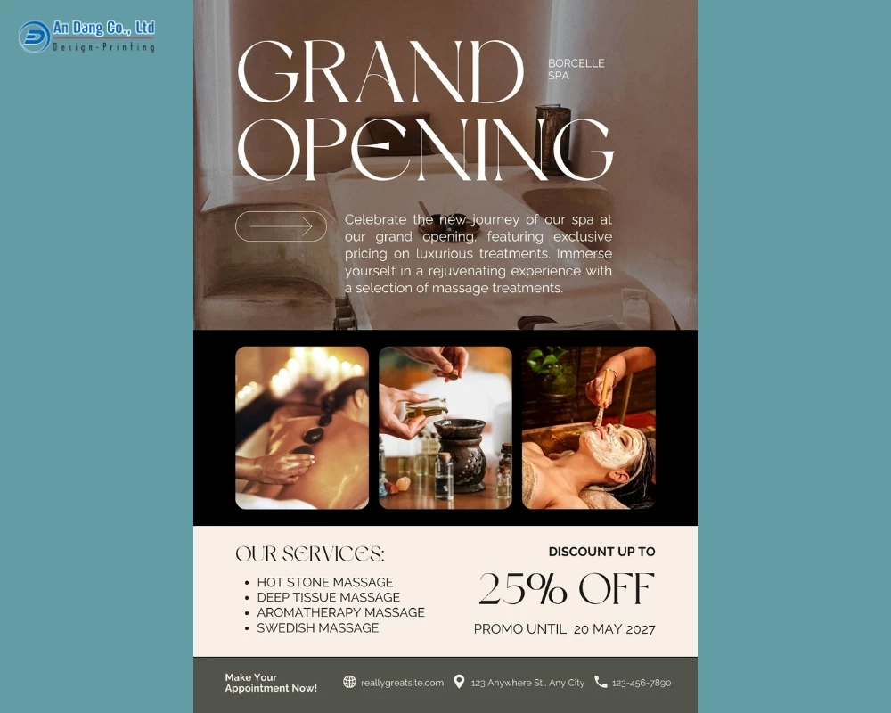 Mẫu 8 - tờ rơi quảng cáo việc khai trương spa