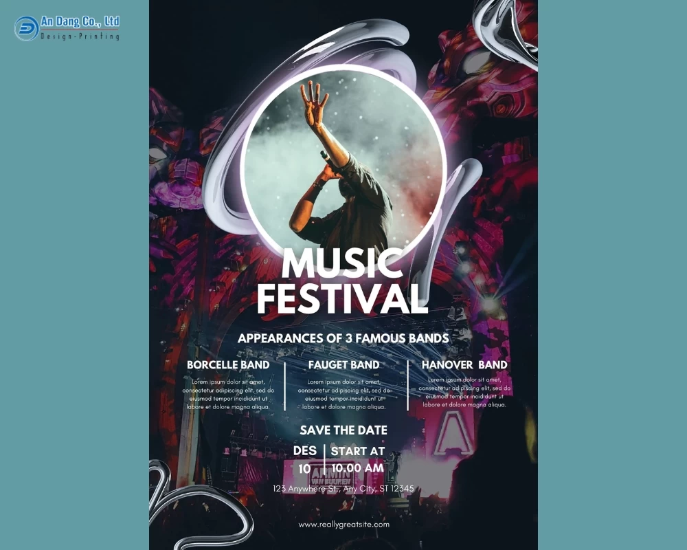 Mẫu 9 - tờ rơi lễ hội âm nhạc