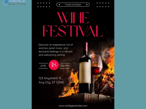 Mẫu 10 - tờ rơi quảng bá lễ hội rượu vang