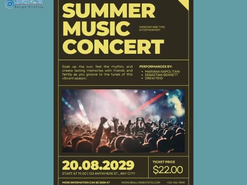 Mẫu 11 - tờ rơi quảng cáo sự kiện âm nhạc mùa hè