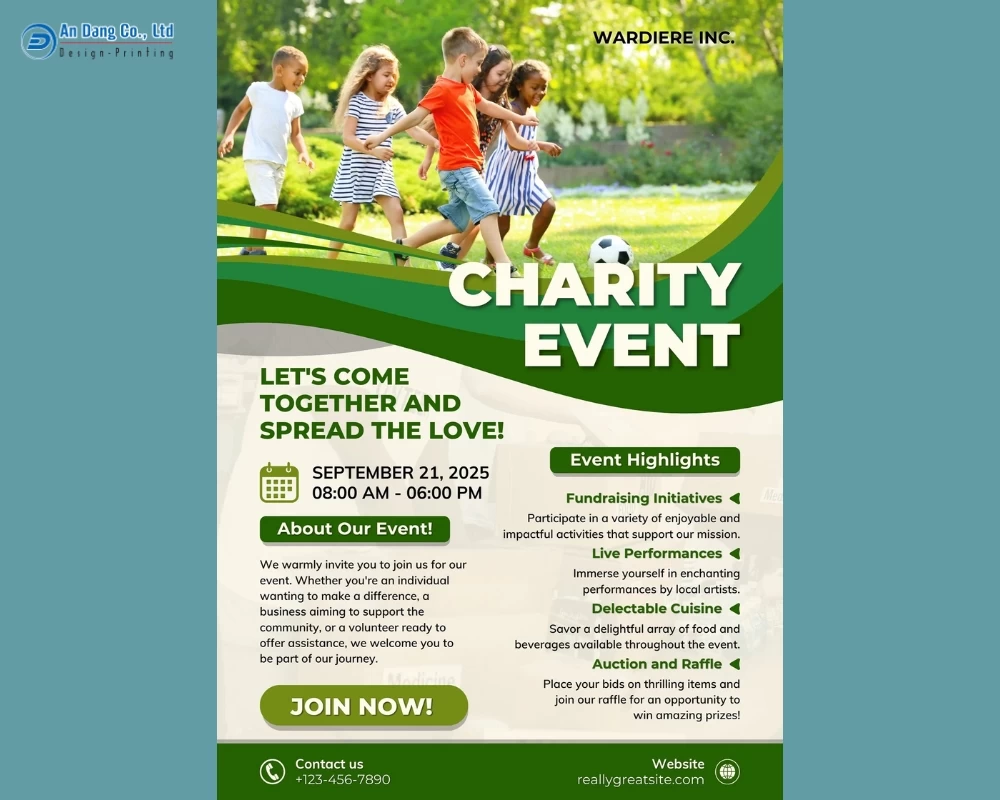 Mẫu 12 - tờ rơi tuyên truyền sự kiện từ thiện