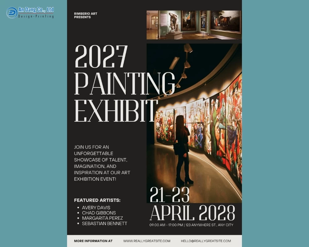 Mẫu 14 - tờ rơi quảng cáo buổi triển lãm tranh