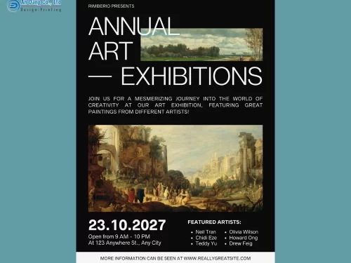 Mẫu 15 - tờ rơi quảng cáo sự kiện triển lãm tranh hằng năm