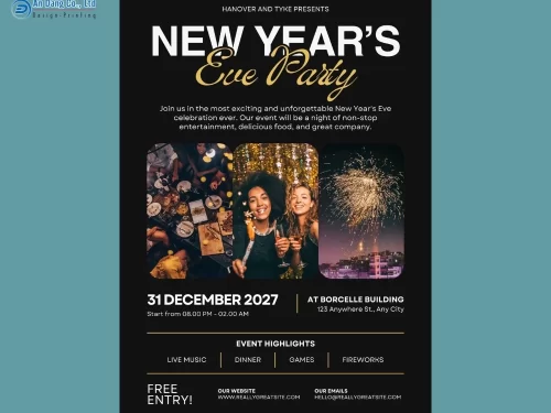 Mẫu 18 - tờ rơi sự kiện tiệc mừng năm mới