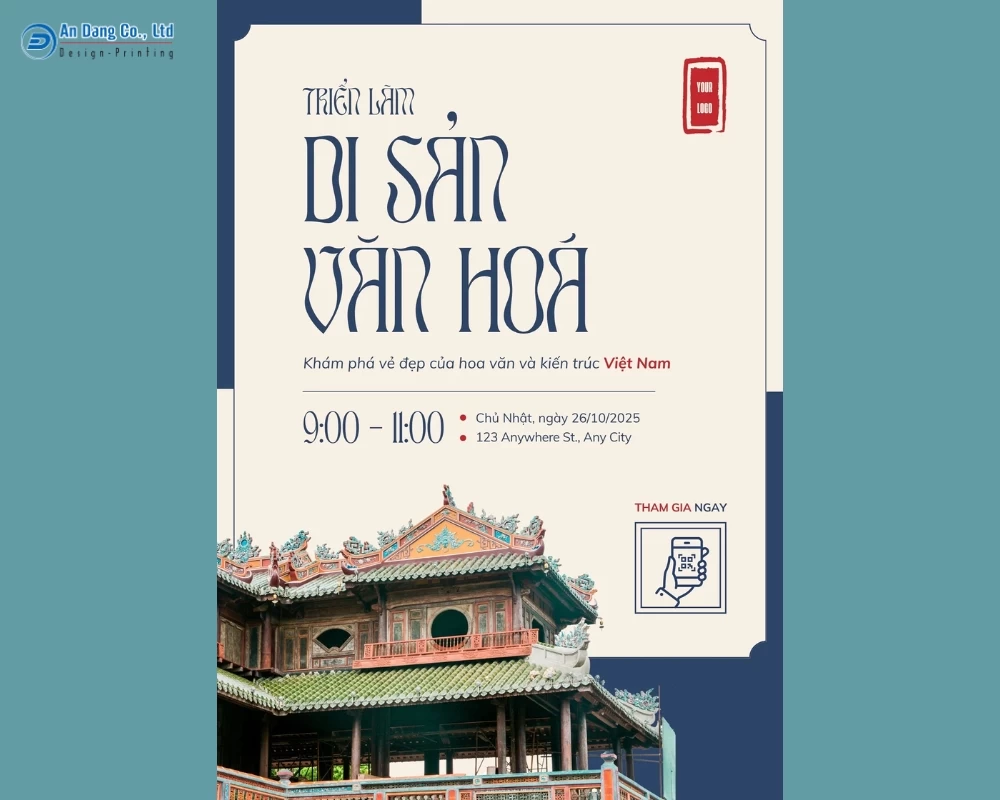 Mẫu 1 - tờ rơi giới thiệu sự kiện triển lãm di sản văn hóa
