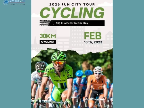 Mẫu 19 - tờ rơi giới thiệu sự kiện đạp xe đạp