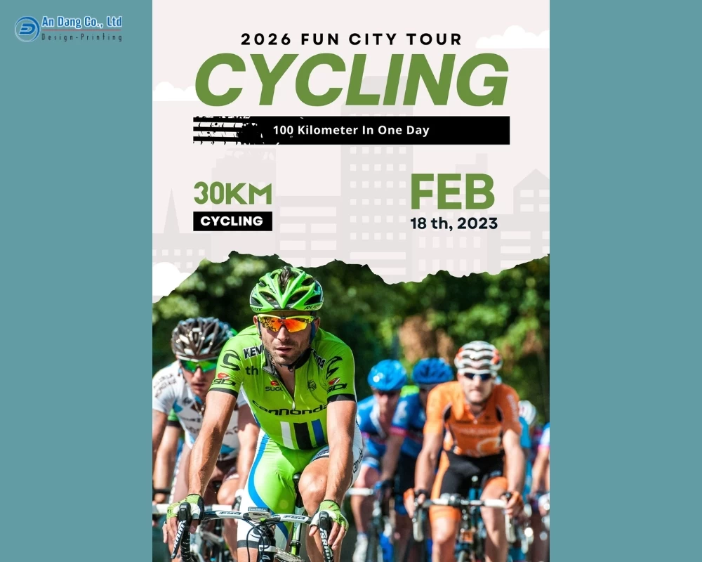 Mẫu 19 - tờ rơi giới thiệu sự kiện đạp xe đạp