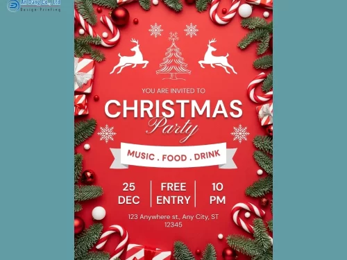 Mẫu 20 - tờ rơi mời tham dự bữa tiệc giáng sinh