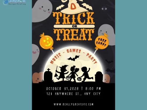 Mẫu 2 - tờ rơi giới thiệu sự kiện Halloween