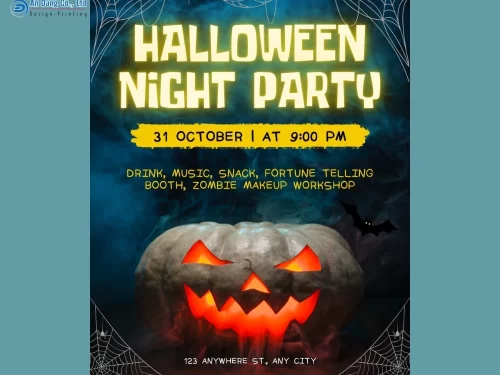 Mẫu 3 - tờ rơi sự kiện quảng bá bữa tiệc đêm Halloween