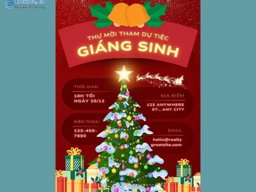 Mẫu 4 - tờ rơi kêu gọi tham gia tiệc giáng sinh