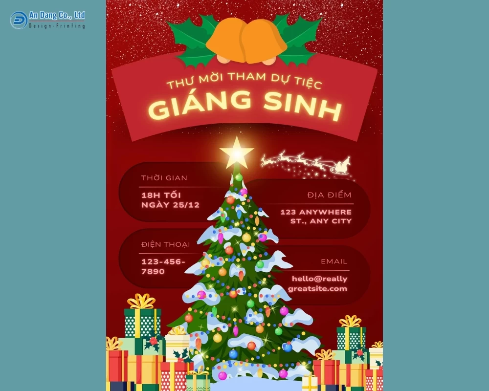 Mẫu 4 - tờ rơi kêu gọi tham gia tiệc giáng sinh