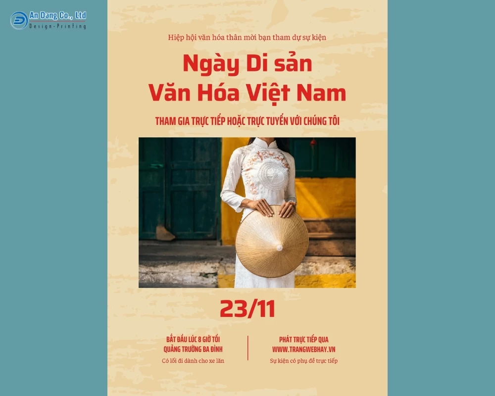 Mẫu 7 - tờ rơi sự kiện Ngày di sản văn hóa Việt Nam