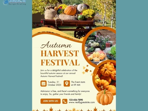 Mẫu 8 - tờ rơi lễ hội thu hoạch mùa thu