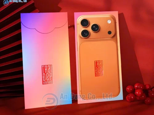 Mẫu 1 - bao lì xì Tết 2026 sang chảnh cho shop Trai Đẹp Bán Iphone