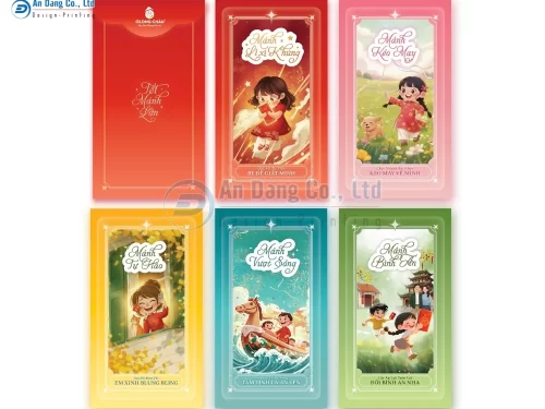 Mẫu 11 - bộ sưu tập mẫu bao lì xì Tết 2026 dễ thương cho tiệm ÔLong Châu