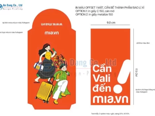 Mẫu 13 - bao lì xì Tết 2026 vui nhộn cho shop MIA.VN