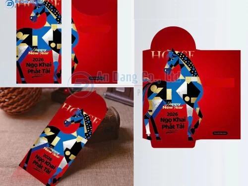 Mẫu 4 - bao lì xì Tết Bính Ngọ 2026 ấn tượng